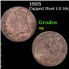 Image 1 : 1835 Capped Bust Half Dime 1/2 10c Grades ag