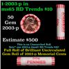 Image 1 : Shotgun Lincoln 1c roll, 2003-p 50 pcs Dunbar Wrapper.