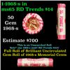 Image 1 : Shotgun Lincoln 1c roll, 1968-s 50 pcs Bank of America Wrapper.