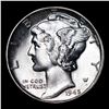 Image 2 : 1945-p Mercury Dime 10c Grades GEM++ Unc