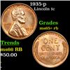 Image 1 : 1935-p Lincoln Cent 1c Grades Gem+ Unc RB
