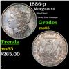Image 1 : 1886-p Morgan Dollar $1 Grades GEM Unc