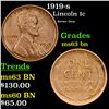 Image 1 : 1919-s Lincoln Cent 1c Grades Select Unc BN