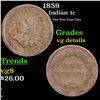 Image 1 : 1859 Indian Cent 1c Grades vg details