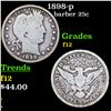 Image 1 : 1898-p Barber Quarter 25c Grades f, fine