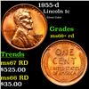 Image 1 : 1955-d Lincoln Cent 1c Grades GEM++ RD