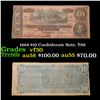 Image 1 : 1864 $10 Confederate Note, T68 Grades vf++