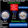 Image 1 : Buffalo Nickel Shotgun Roll in Old Bank Style 'Abbott Coin Counter' Wrapper 1934 & p Mint Ends