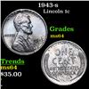 Image 1 : 1943-s Lincoln Cent 1c Grades Choice Unc