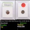 Image 1 : Roman Widows Mite Sized Bronze Coin c.50 BC-400 AD Graded By INB