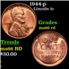 Image 1 : 1944-p Lincoln Cent 1c Grades GEM+ Unc RD