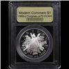 Image 2 : Proof 1989-s Congress Modern Commem Dollar $1 Graded GEM++ Proof Deep Cameo BY USCG
