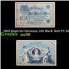 Image 1 : 1908 Imperial Germany 100 Mark Note P# 34 Grades Choice AU/BU Slider