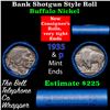 Image 1 : Buffalo Nickel Shotgun Roll in Old Bank Style 'Abbott Coin Counter' Wrapper 1935 & p Mint Ends