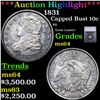 Image 1 : ***Auction Highlight*** 1831 Capped Bust Dime 10c Graded ms64 By SEGS (fc)