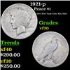 Image 1 : 1921-p Peace Dollar $1 Grades vf++