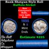 Image 1 : Buffalo Nickel Shotgun Roll in Old Bank Style 'Abbott Coin Counter' Wrapper 1935 & s Mint Ends