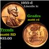 Image 1 : 1955-d Lincoln Cent 1c Grades GEM+ Unc RD