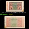 Image 1 : 1923 Germnay 20,000 Mark Note P# 85E Grades vf+