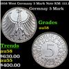 Image 1 : 1958 West Germany 5 Mark Note KM: 112.1 Grades Choice AU/BU Slider