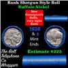 Image 1 : Buffalo Nickel Shotgun Roll in Old Bank Style 'Abbott Coin Counter' Wrapper 1928 & s Mint Ends