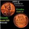 Image 1 : 1955-p Lincoln Cent 1c Grades GEM+ Unc RD