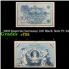 Image 1 : 1908 Imperial Germany 100 Mark Note P# 34 Grades vf+