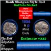 Image 1 : Buffalo Nickel Shotgun Roll in Old Bank Style 'Abbott Coin Counter' Wrapper 1936 & p Mint Ends