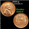 Image 1 : 1935-p Lincoln Cent 1c Grades Choice Unc RB