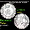 Image 1 : 1981 Egypt 15 Grams Silver Round Scientist Day Commemrative Coin Grades GEM+ Unc