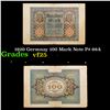 Image 1 : 1920 Germnay 100 Mark Note P# 69A Grades vf+