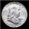 Image 2 : 1951-p Franklin Half Dollar 50c Grades Select+ Unc