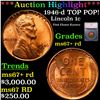 Image 1 : ***Auction Highlight*** 1946-d Lincoln Cent TOP POP! 1c Graded ms67+ rd BY SEGS (fc)