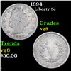 Image 1 : 1894 Liberty Nickel 5c Grades vg, very good