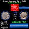 Image 1 : Buffalo Nickel Shotgun Roll in Old Bank Style 'Abbott Coin Counter' Wrapper 1937 & D Mint Ends