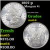 Image 1 : 1897-p Morgan Dollar $1 Grades Choice+ Unc