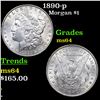Image 1 : 1890-p Morgan Dollar $1 Grades Choice Unc