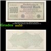 Image 1 : 1922 Third Issue Germany (Weimar Republic) Post-WWI Hyperinflation 1000 Marks Banknote P# 76 Grades 