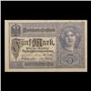 Image 2 : 1917 Imperial Germany 5 Mark Note P# 56B Grades vf++