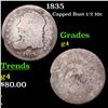 Image 1 : 1835 Capped Bust Half Dime 1/2 10c Grades g, good