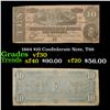 Image 1 : 1864 $10 Confederate Note, T68 Grades vf++