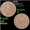 Image 1 : 1859 Indian Cent 1c Grades g+