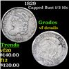 Image 1 : 1829 Capped Bust Half Dime 1/2 10c Grades vf details