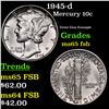 Image 1 : 1945-d Mercury Dime 10c Grades GEM FSB