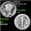 Image 1 : 1921-p Mercury Dime 10c Grades g, good