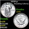 Image 1 : 1930-p Standing Liberty Quarter 25c Grades Select AU