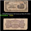 Image 1 : 1942 Philippines 50 Centavos Note P# 105A Grades vf+