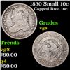 Image 1 : 1830 Small 10c JR-2 Capped Bust Dime 10c Grades vg, very good