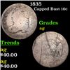 Image 1 : 1835 Capped Bust Dime 10c Grades ag