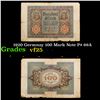 Image 1 : 1920 Germnay 100 Mark Note P# 69A Grades vf+